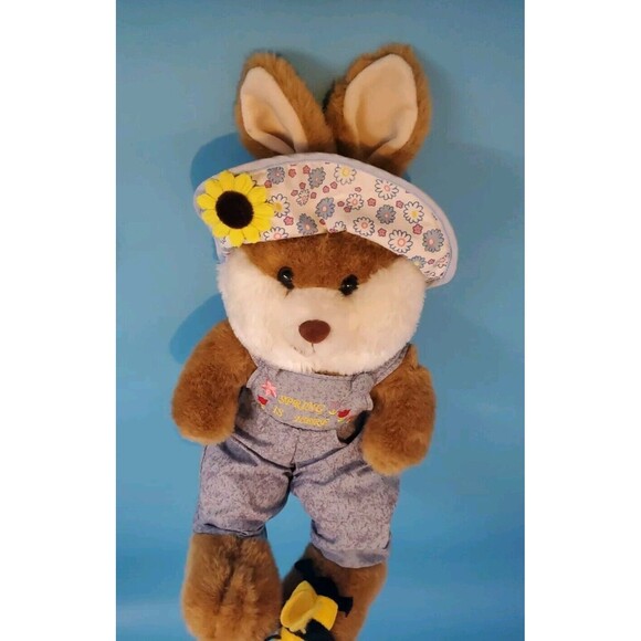 Vintage GOFFA 15" Sitting Bunny Rabbit & Honey Bee Embroidered Plush Stuffed - Picture 8 of 16